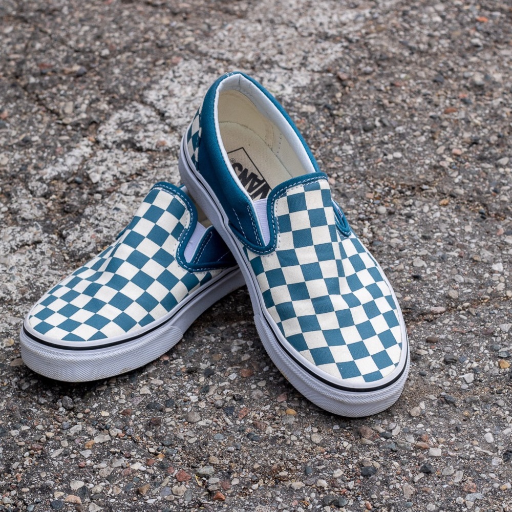 Vans checkered slip ons